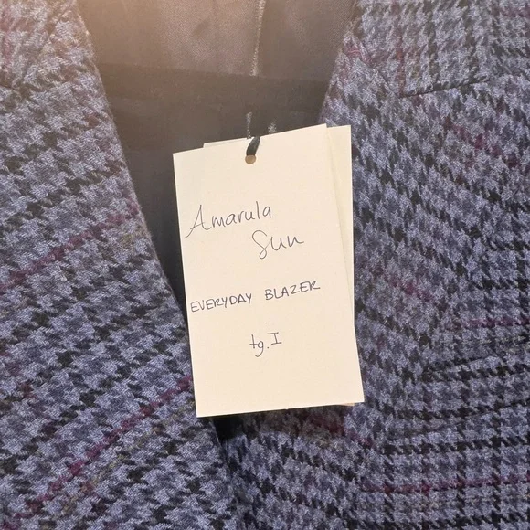 Blaze Milano Amarula Sun Houndstooth-check Wool Blazer NWT - Picture 4 of 8